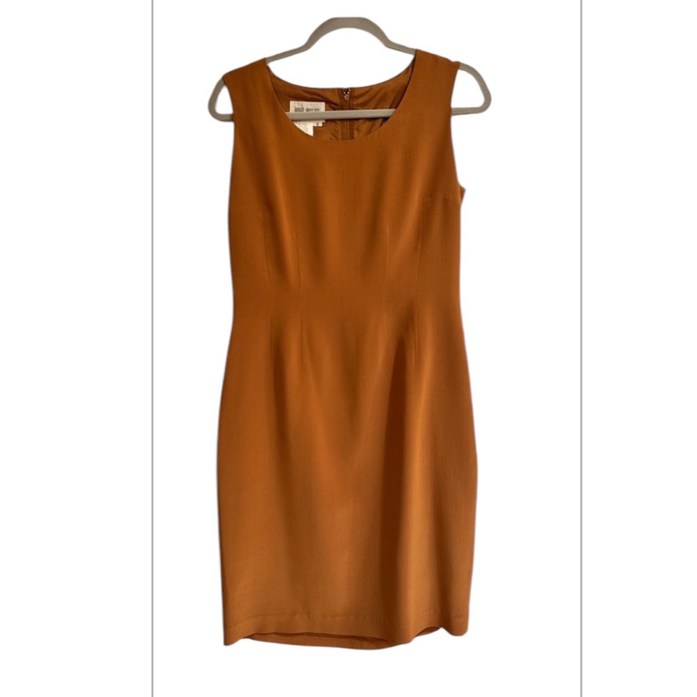 Hugo Buscati Rust Orange Sleeveless Mini Dress